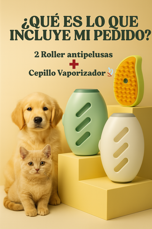 Roller Quitapelusas Pro 2X1🐶😼 ➕ 1 Cepillo Vaporizador Mini GRATIS 🎁