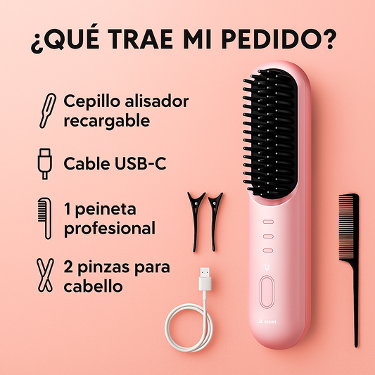 CEPILLO ALISADOR PORTATIL + CREMA PARA EL CABELLO + ENVIO GRATIS 🧴🚚📦