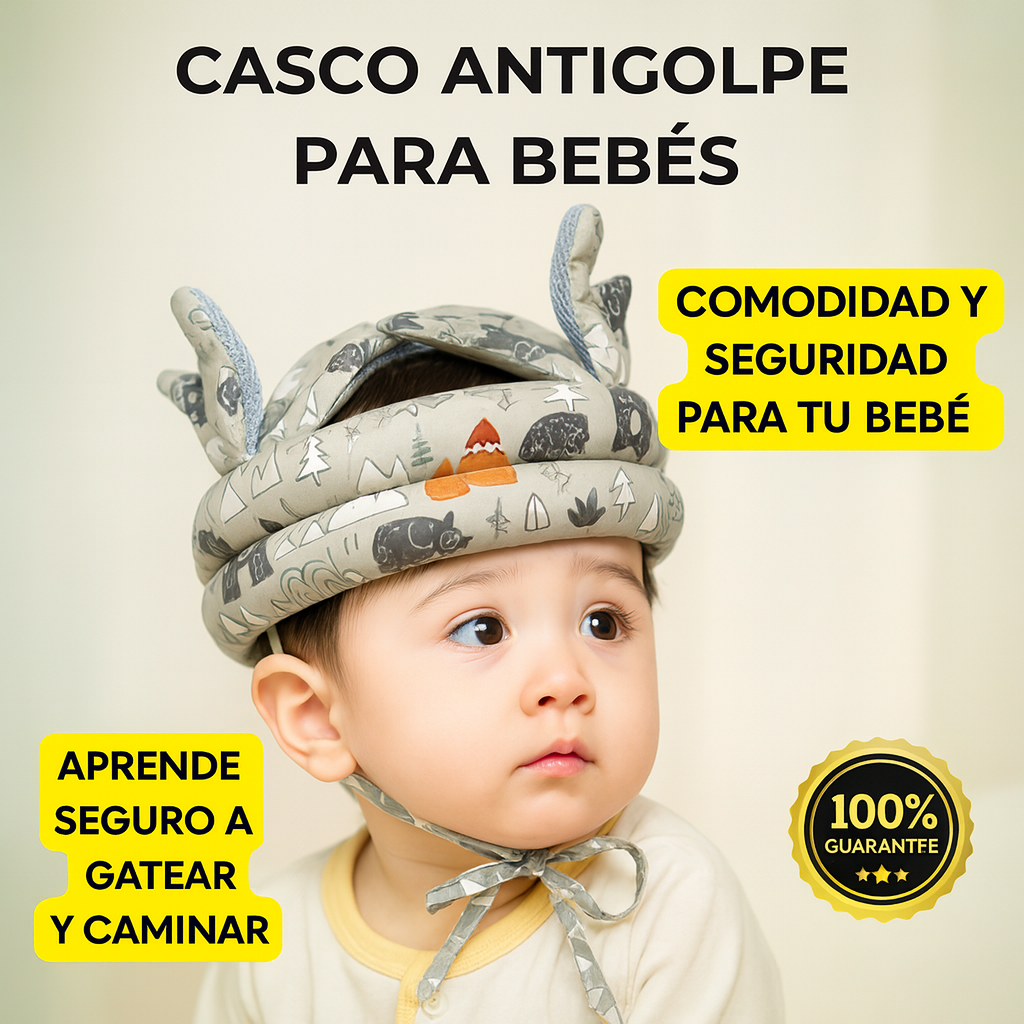 CASCO ANTIGOLPES BABYSAFE👶🏻 ➕ RODILLERA BABYSAFE GRATIS🎁