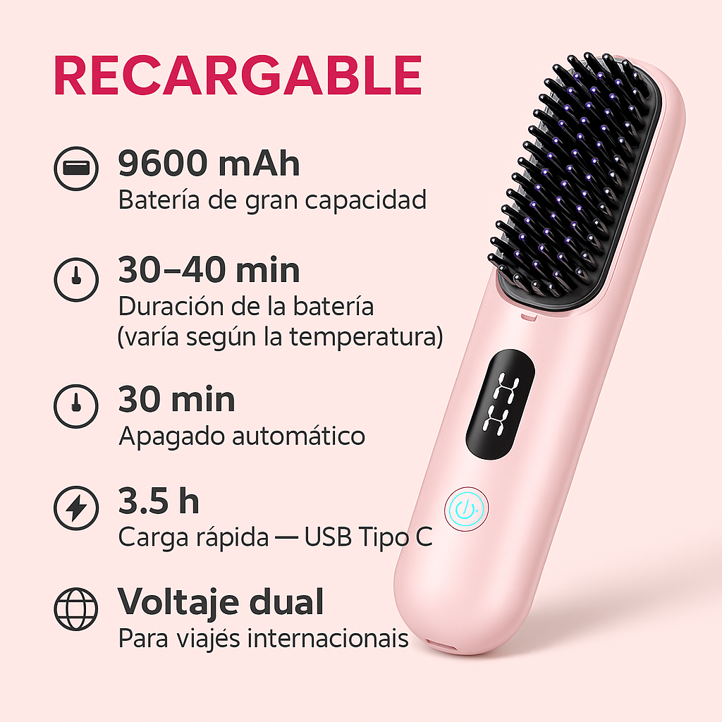 CEPILLO ALISADOR PORTATIL + CREMA PARA EL CABELLO + ENVIO GRATIS 🧴🚚📦