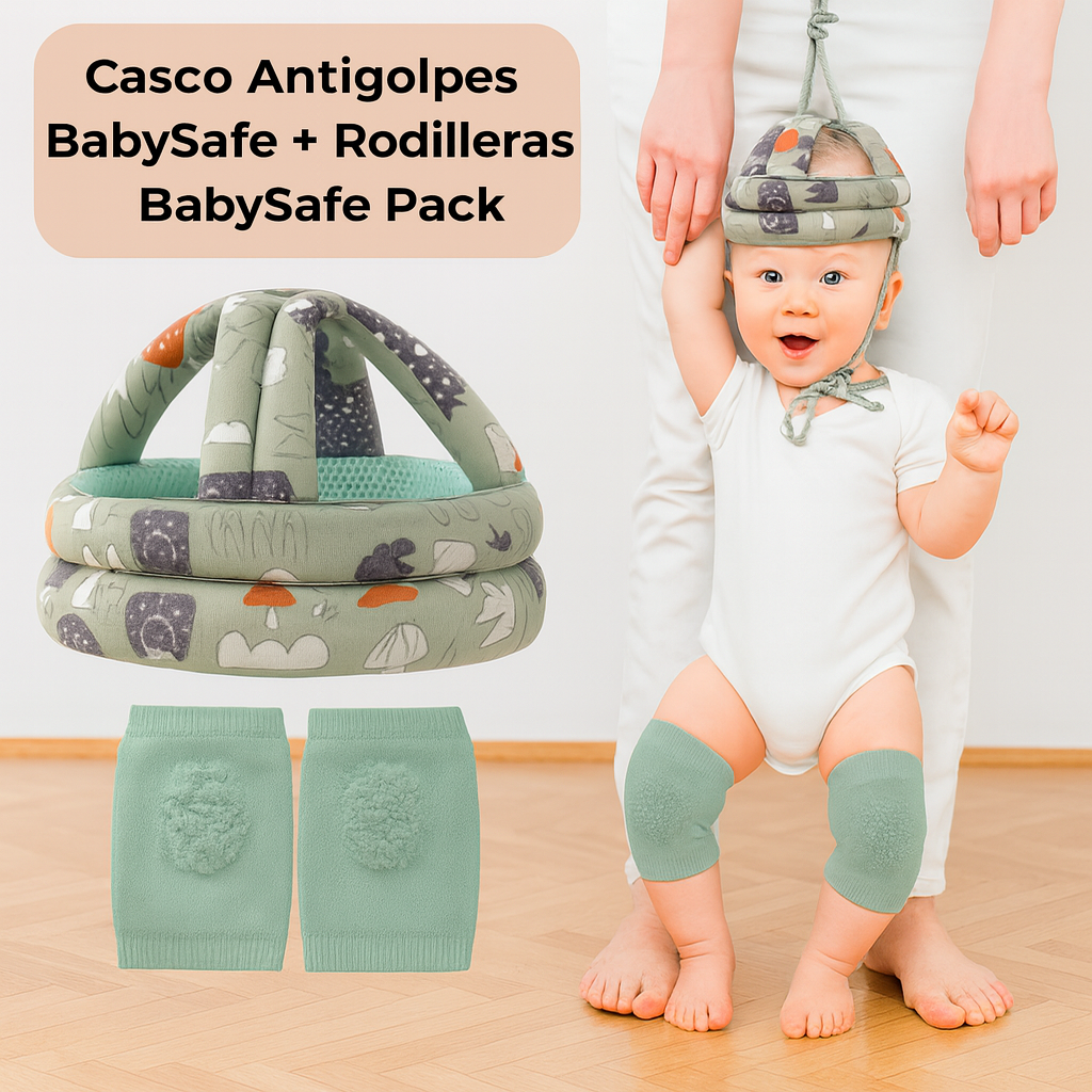 CASCO ANTIGOLPES BABYSAFE👶🏻 ➕ RODILLERA BABYSAFE GRATIS🎁