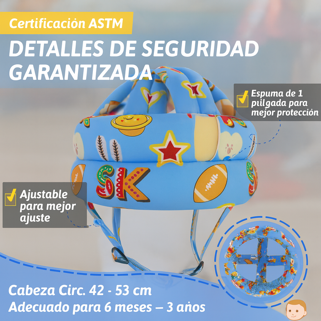 CASCO ANTIGOLPES BABYSAFE👶🏻 ➕ RODILLERA BABYSAFE GRATIS🎁