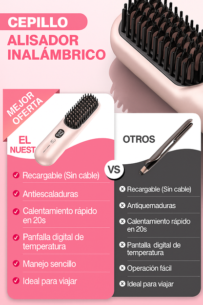 CEPILLO ALISADOR PORTATIL + CREMA PARA EL CABELLO + ENVIO GRATIS 🧴🚚📦