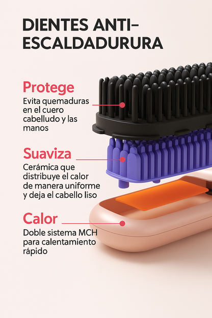 CEPILLO ALISADOR PORTATIL + CREMA PARA EL CABELLO + ENVIO GRATIS 🧴🚚📦