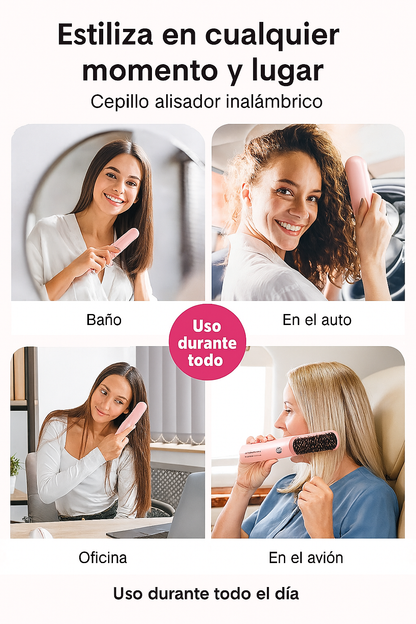 CEPILLO ALISADOR PORTATIL + CREMA PARA EL CABELLO + ENVIO GRATIS 🧴🚚📦